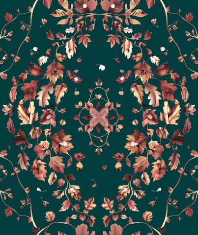 JONATHAN YEO, Leaf Collage Wallpaper, 2014
